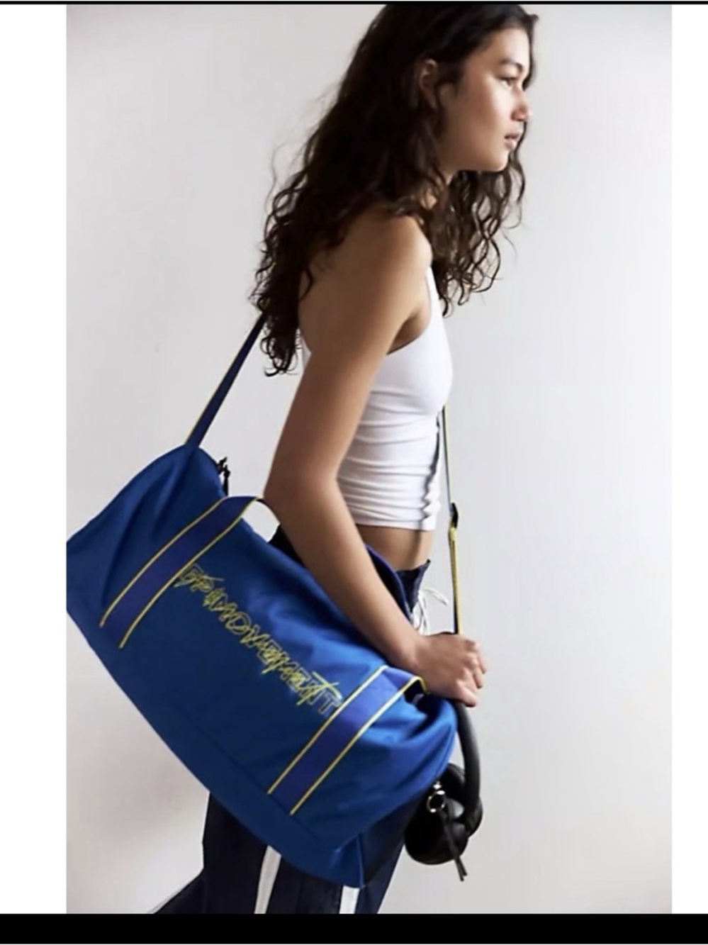 Free People Movement Good Sport Athletic Blue Duffle Bag New With Tags